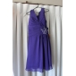 A-line V-neck Knee-length Chiffon Cocktail Dress