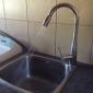 Contemporary Solid Brass Chrome Finish Pull Out Kitchen Faucet