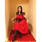 TS Mesh Shoulders Self-belted Midi Dress (More Colors)