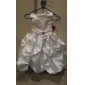 Ball Gown Scoop Tea-length Satin Flower Girl Dress