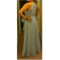 Sheath/Column Jewel Floor-length Chiffon Bridesmaid Dress 