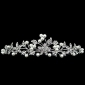 strass bloem en parel tiara