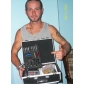4 de hierro fundido arma del tatuaje kit con Power LCD y 40 de tinta de color