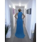 a-line hohen Hals Chiffon-Abendkleid mit Gericht Zug von emma stone bei der 84. Oscar inspiriert