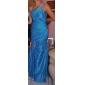 Trumpet/ Mermaid One Shoulder Floor-length Beaded Taffeta Evening Dress