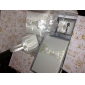 Ivory Satin Wedding Collection Set With Faux Peal Accents (5 Pieces)