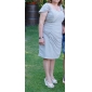 Sheath/ Column Sweetheart Straps Knee-length Chiffon Mother of the Bride Dress