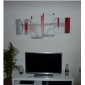 Hand-painted Abstract Oil Painting with Stretched Frame - Set of 4