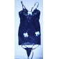 Sexy Crossback Embroidery Lingerie Dress with G-string