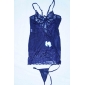 Sexy Crossback Embroidery Lingerie Dress with G-string