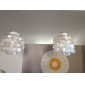 Chrome Finish Yellow Shell + Crystal Pendant Chandelier with 7 lights (K9 Crystal)