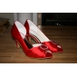 FELECIA - Peeptoe Hochzeit Pfennigabsatz Satin