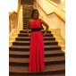 Sheath/Column One Shoulder Floor-length Chiffon/Mading Bridesmaid/Wedding Party Dress 
