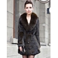 Shawl Collar Long Sleeve Rabbit Fur Party/Office Coat (More Colors)