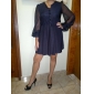 ts cintilante vestido de mangas sopro