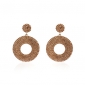 Unici Placcato in oro 18k cristallo rotondo Moda Orecchini