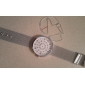 Unisex New Design Steel Analog Quartz Wrist Watch (Silver)
