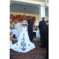 Taffeta Strapless Trumpet Wedding Dresses with Beaded Lace 