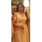 A-line V-neck Sleeveless Knee-length Chiffon Bridesmaid/Wedding Party Dress 