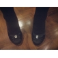 hermosas de satén de tacón de cuña cuñas de las mujeres zapatos de boda / fiesta zapatos con volantes