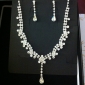 High Quality Czech Rhinestones With Alloy Plated Wedding Jewelry Set,Including Necklace And Earrings