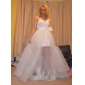Two-In-One A-line Princess Sweetheart Floor-length Tulle Wedding Dress