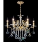 SHIVELY - Lustre Vela Cristal com 4 Lâmpadas