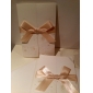 convite de casamento do vintage gravado tri-fold com laço de fita (conjunto de 50)
