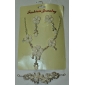 Gorgeous Alloy Elegant Rhinestone Wedding Jewelry Set Including Tiara,Necklace,Earrings