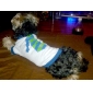 Blue Striped Cotton Shirt Tie for Dogs (XS-M, White)