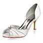 FELECIA - Peeptoe Hochzeit Pfennigabsatz Satin
