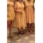 A-line V-neck Sleeveless Knee-length Chiffon Bridesmaid/Wedding Party Dress 