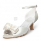 tomaia in raso tacco medio peep-dita dei piedi con scarpe da sposa bowknot nuziale (0.984-r-059)