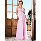 gaine / colonne sweetheart bretelles parole longueur robe de soirée en mousseline de soie avec des perles