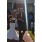 Taffeta Strapless Trumpet Wedding Dresses with Beaded Lace 