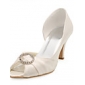 FELECIA - Peeptoe Hochzeit Pfennigabsatz Satin