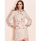 TS Embroidered Hem Long Coat