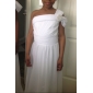 Sheath/Column One Shoulder Floor-length Chiffon Bridesmaid Dress