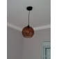 Luz do pendente 60w moderno em design de vidro redonda bolha marrom