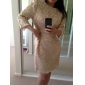 TS High End handgemaakte kralen Kant Half Sleeve Dress