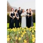 Empire Halter Floor-length Chiffon Bridesmaid Dress 