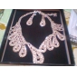 wunderschöne Strass Hochzeit Braut Halskette, Ohrringe Schmuck-Set