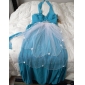  A-line Halter Floor-length Chiffon Bridesmaid Dress