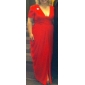 Chiffon Sheath/Column V-neck Floor-length Evening Dress inspired by Katharine Mcphee 