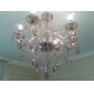 lustre de cristal com 6 luzes