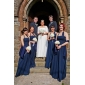 Empire Halter Floor-length Chiffon Bridesmaid Dress 