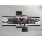 Hand-painted Abstract Oil Painting with Stretched Frame - Set of 4