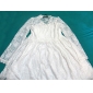 ts Weinlesespitzes V-Ausschnitt Rüschenkleid