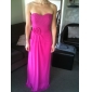 Sheath/Column Strapless Sweetheart Floor-length Chiffon Bridesmaid Dress 