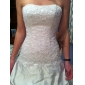 Ball Gown Sweetheart Chapel Train Satin Lace Wedding Dress With Wrap 